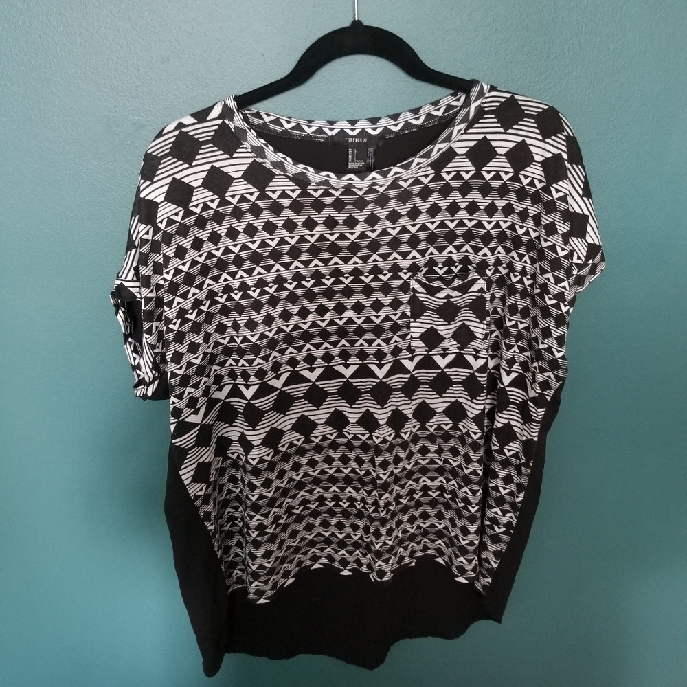 Aztec High-Low Blouse